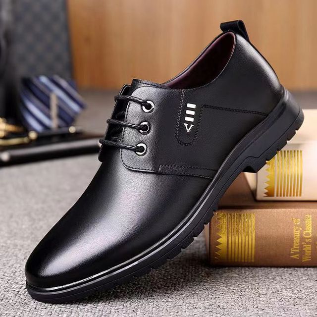 Thick-soled Laced Up Mens Shoes - NetPex