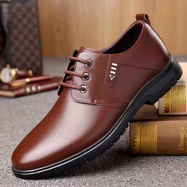 Thick-soled Laced Up Mens Shoes - NetPex