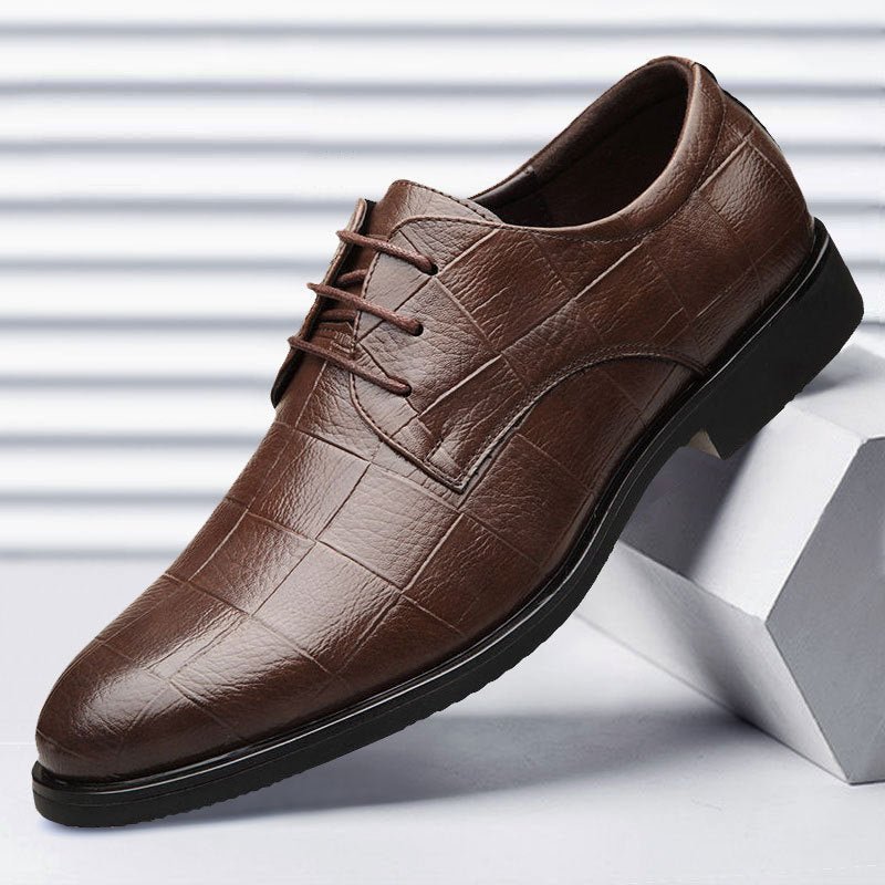 Thick-soled Laced Up Mens Shoes - NetPex