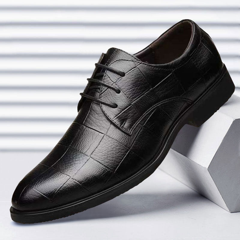 Thick-soled Laced Up Mens Shoes - NetPex