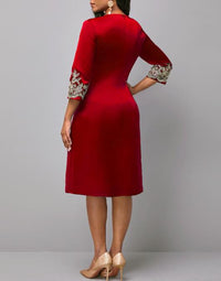Thumbnail for Women's Elegant Dress - Lace Stitching Dres - NettPex