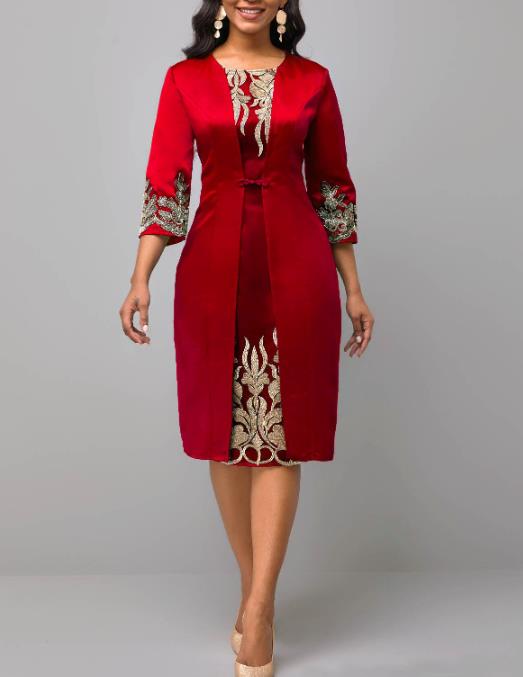 Women's Elegant Dress - Lace Stitching Dres - NettPex
